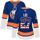 Naisten New York Islanders Anders Lee 27 Pelipaita USA Flag Fashion Sininen Authentic