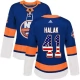Naisten New York Islanders Jaroslav Halak 41 Pelipaita USA Flag Fashion Sininen Authentic