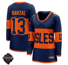 Naisten New York Islanders Mathew Barzal 13 Pelipaita 2024 Stadium Series Patch Navy Breakaway Vaihtoehtoinen