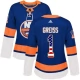 Naisten New York Islanders Thomas Greiss 1 Pelipaita USA Flag Fashion Sininen Authentic