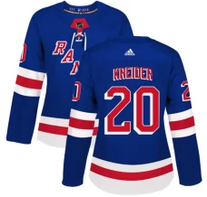 Naisten New York Rangers Chris Kreider 20 Pelipaita Sininen Authentic