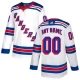 Naisten New York Rangers Custom Pelipaita Valkoinen Authentic