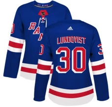 Naisten New York Rangers Henrik Lundqvist 30 Pelipaita Sininen Authentic