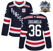 Naisten New York Rangers Mats Zuccarello 36 Pelipaita 2018 Winter Classic Patch Navy Authentic