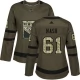 Naisten New York Rangers Rick Nash 61 Pelipaita Camo Green Authentic