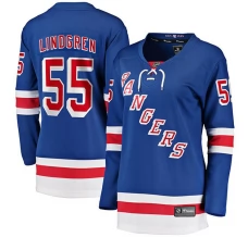 Naisten New York Rangers Ryan Lindgren 55 Pelipaita Sininen Breakaway Koti