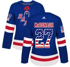 Naisten New York Rangers Ryan McDonagh 27 Pelipaita USA Flag Fashion Sininen Authentic
