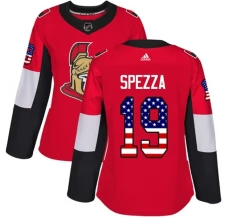 Naisten Ottawa Senators Jason Spezza 19 Pelipaita USA Flag Fashion Punainen Authentic