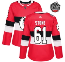 Naisten Ottawa Senators Mark Stone 61 Pelipaita 2017 100 Classic Patch Punainen Authentic
