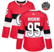 Naisten Ottawa Senators Matt Duchene 95 Pelipaita 2017 100 Classic Patch Punainen Authentic