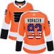 Naisten Philadelphia Flyers Jakub Voracek 93 Pelipaita USA Flag Fashion Oranssi Authentic