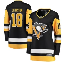 Naisten Pittsburgh Penguins Andreas Johnsson 18 Pelipaita Musta Breakaway Koti