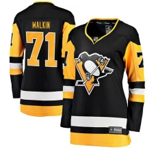 Naisten Pittsburgh Penguins Evgeni Malkin 71 Pelipaita Musta Breakaway Koti