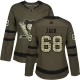 Naisten Pittsburgh Penguins Jaromir Jagr 68 Pelipaita Camo Green Authentic