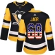 Naisten Pittsburgh Penguins Jaromir Jagr 68 Pelipaita USA Flag Fashion Musta Authentic
