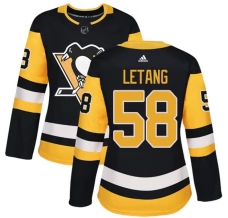Naisten Pittsburgh Penguins Kris Letang 58 Pelipaita Musta Authentic