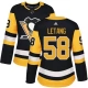 Naisten Pittsburgh Penguins Kris Letang 58 Pelipaita Musta Authentic