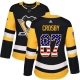 Naisten Pittsburgh Penguins Sidney Crosby 87 Pelipaita USA Flag Fashion Musta Authentic