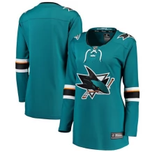 Naisten San Jose Sharks Blank Pelipaita 2021-22 Teal Breakaway Koti