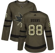 Naisten San Jose Sharks Brent Burns 88 Pelipaita Camo Green Authentic