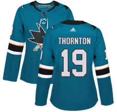 Naisten San Jose Sharks Joe Thornton 19 Pelipaita Teal Authentic