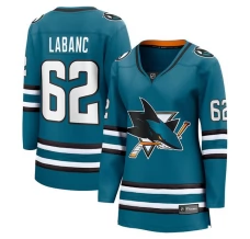 Naisten San Jose Sharks Kevin Labanc 62 Pelipaita Teal Premier Breakaway Koti