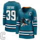 Naisten San Jose Sharks Logan Couture 39 Pelipaita Captain Patch Teal Breakaway Koti