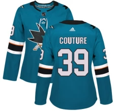 Naisten San Jose Sharks Logan Couture 39 Pelipaita Teal Authentic