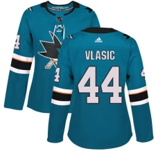 Naisten San Jose Sharks Marc-Edouard Vlasic 44 Pelipaita Teal Authentic