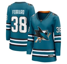 Naisten San Jose Sharks Mario Ferraro 38 Pelipaita Teal Breakaway Koti