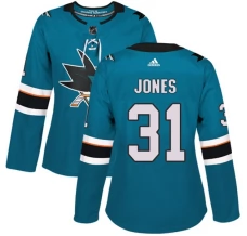 Naisten San Jose Sharks Martin Jones 31 Pelipaita Teal Authentic