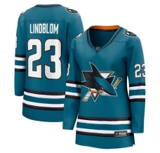 Naisten San Jose Sharks Oskar Lindblom 23 Pelipaita Teal Breakaway Koti