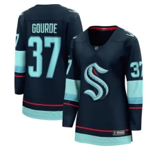 Naisten Seattle Kraken Yanni Gourde 37 Pelipaita Sininen Breakaway Koti