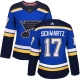 Naisten St. Louis Blues Jaden Schwartz 17 Pelipaita Sininen Authentic