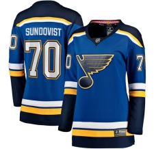 Naisten St. Louis Blues Oskar Sundqvist 70 Pelipaita Sininen Breakaway Koti