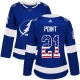 Naisten Tampa Bay Lightning Brayden Point 21 Pelipaita USA Flag Fashion Sininen Authentic