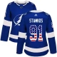 Naisten Tampa Bay Lightning Steven Stamkos 91 Pelipaita USA Flag Fashion Sininen Authentic