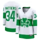 Naisten Toronto Maple Leafs Auston Matthews 34 Pelipaita St. Patrick's Day Valkoinen Premier Breakaway Vaihtoehtoinen