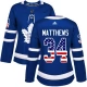 Naisten Toronto Maple Leafs Auston Matthews 34 Pelipaita USA Flag Fashion Sininen Authentic