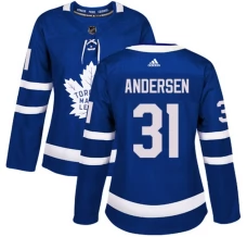 Naisten Toronto Maple Leafs Frederik Andersen 31 Pelipaita Sininen Authentic