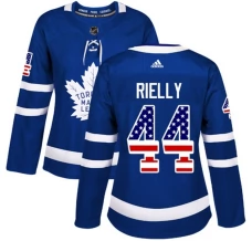 Naisten Toronto Maple Leafs Morgan Rielly 44 Pelipaita USA Flag Fashion Sininen Authentic