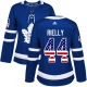 Naisten Toronto Maple Leafs Morgan Rielly 44 Pelipaita USA Flag Fashion Sininen Authentic