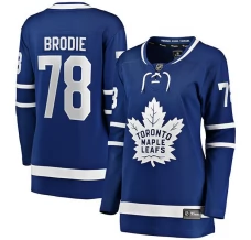 Naisten Toronto Maple Leafs TJ Brodie 78 Pelipaita Sininen Breakaway Koti