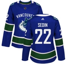 Naisten Vancouver Canucks Daniel Sedin 22 Pelipaita Sininen Authentic