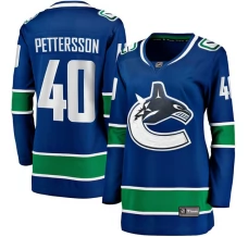 Naisten Vancouver Canucks Elias Pettersson 40 Pelipaita Sininen Breakaway Koti