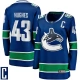 Naisten Vancouver Canucks Quinn Hughes 43 Pelipaita Captain Patch Sininen Breakaway Koti