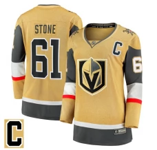 Naisten Vegas Golden Knights Mark Stone 61 Pelipaita Captain Patch Kulta Breakaway Koti