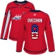 Naisten Washington Capitals Alex Ovechkin 8 Pelipaita USA Flag Fashion Punainen Authentic