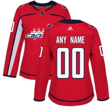 Naisten Washington Capitals Custom Pelipaita Punainen Authentic
