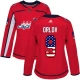 Naisten Washington Capitals Dmitry Orlov 9 Pelipaita USA Flag Fashion Punainen Authentic